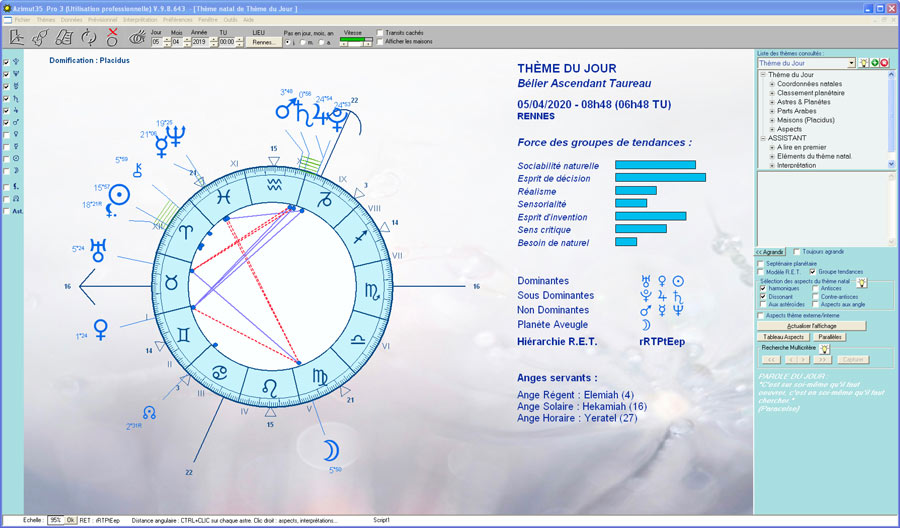 Thème 'Zen' ambiance bleue