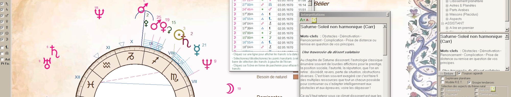 Logiciel d'astrologie professionnel