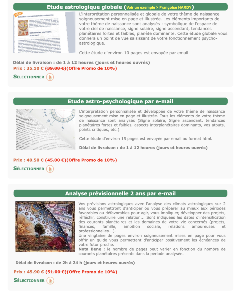 Etudes astrologiques